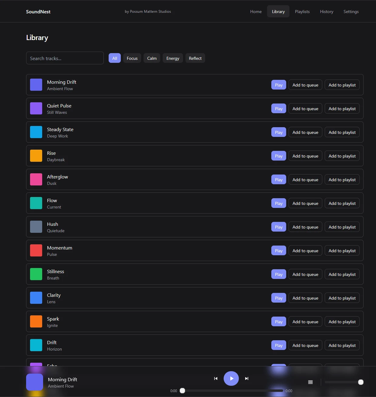 SoundNest preview